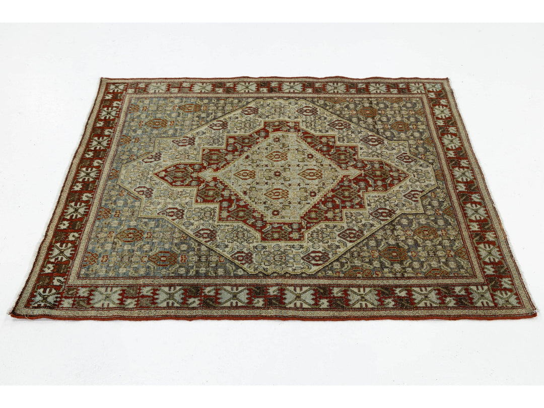 Antique Malayer Wool Rug 4 X 5