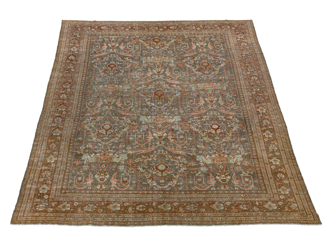 Antique Mahal Wool Rug 11 X 16