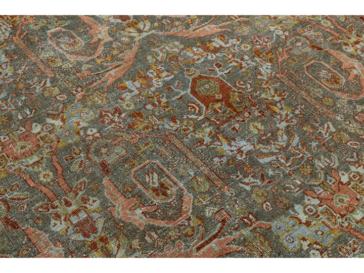 Antique Mahal Wool Rug 11 X 16