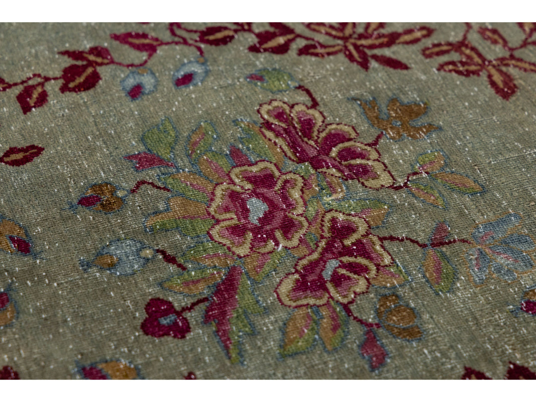 Antique Indian Agra Wool Rug 13 X 15