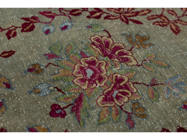 Antique Indian Agra Wool Rug 13 X 15