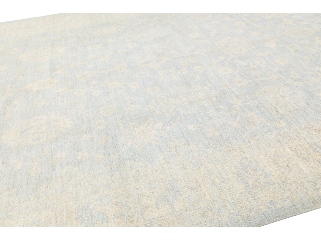 Modern Oushak Wool Rug 10 X 13