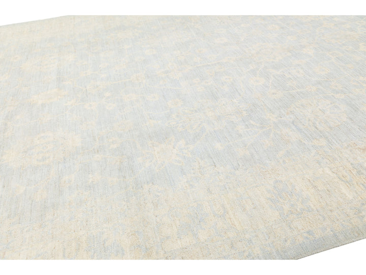 Modern Oushak Wool Rug 10 X 13