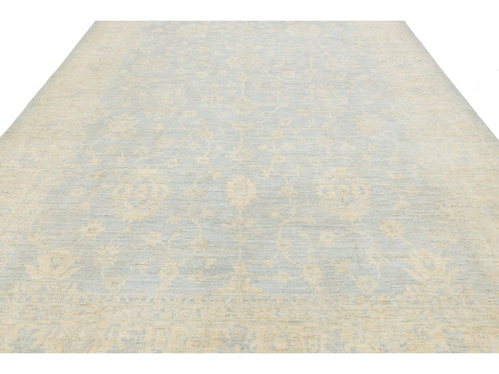 Modern Oushak Wool Rug 10 X 13