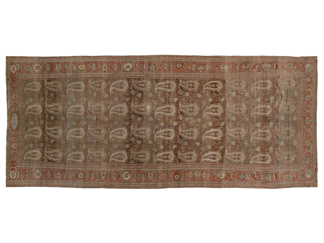 Antique Sultanabad Wool Rug 8 X 19