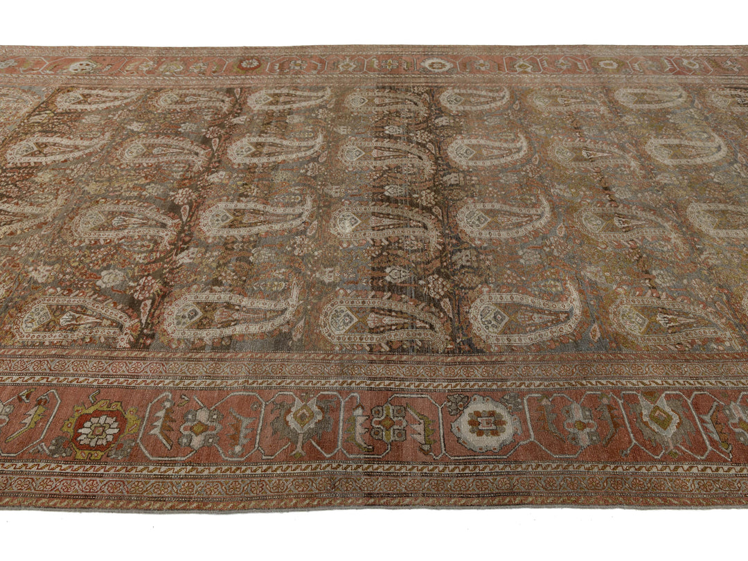 Antique Sultanabad Wool Rug 8 X 19