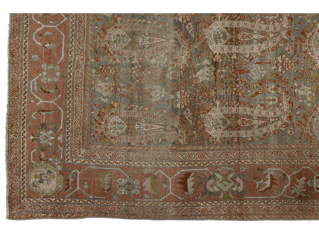 Antique Sultanabad Wool Rug 8 X 19