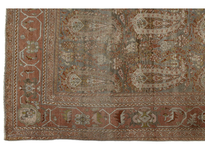 Antique Sultanabad Wool Rug 8 X 19