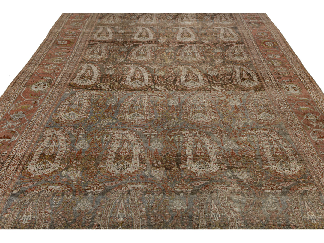 Antique Sultanabad Wool Rug 8 X 19