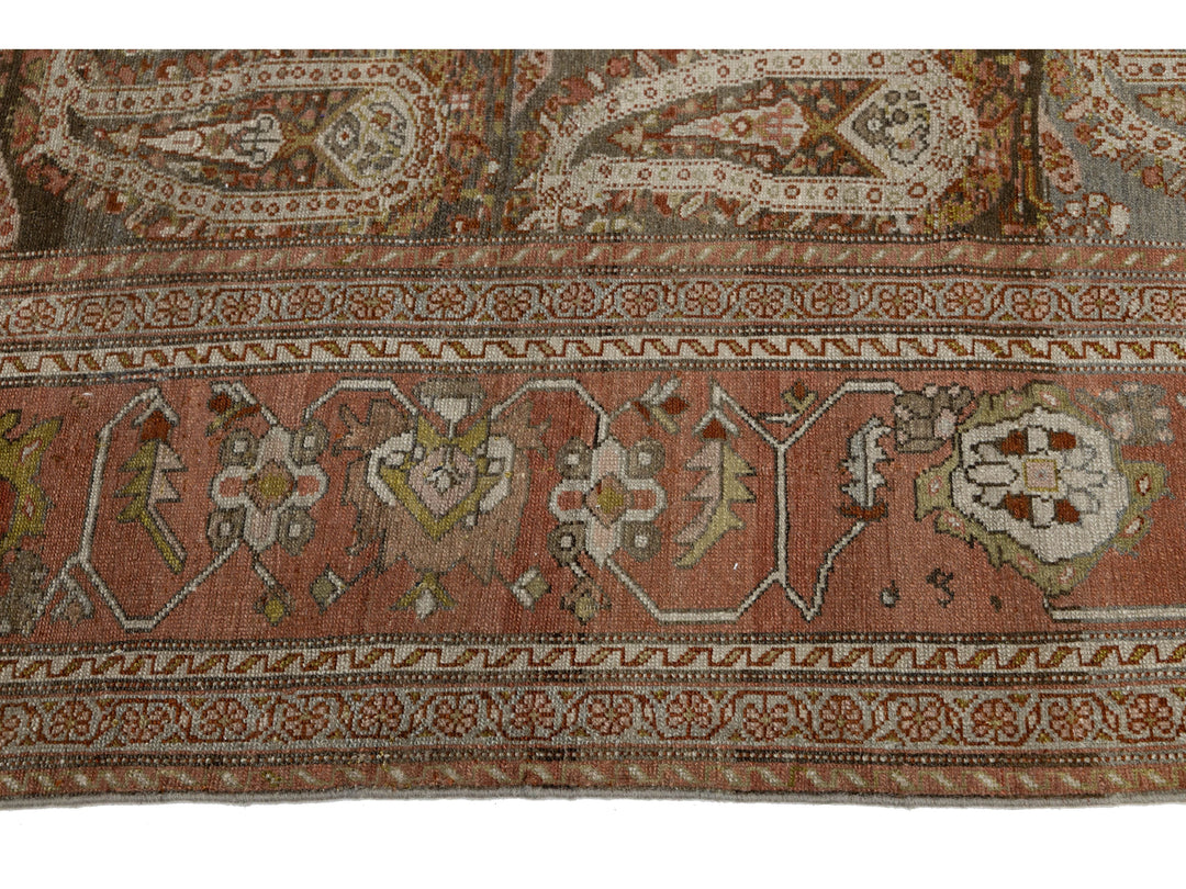 Antique Sultanabad Wool Rug 8 X 19