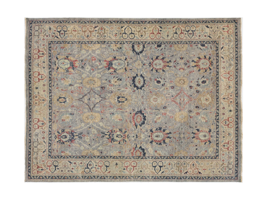 Modern Oushak Wool Rug 11 X 15