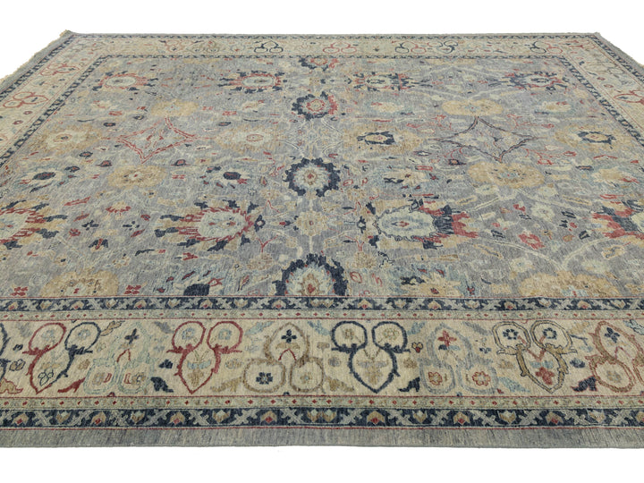 Modern Oushak Wool Rug 11 X 15