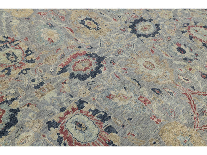 Modern Oushak Wool Rug 11 X 15