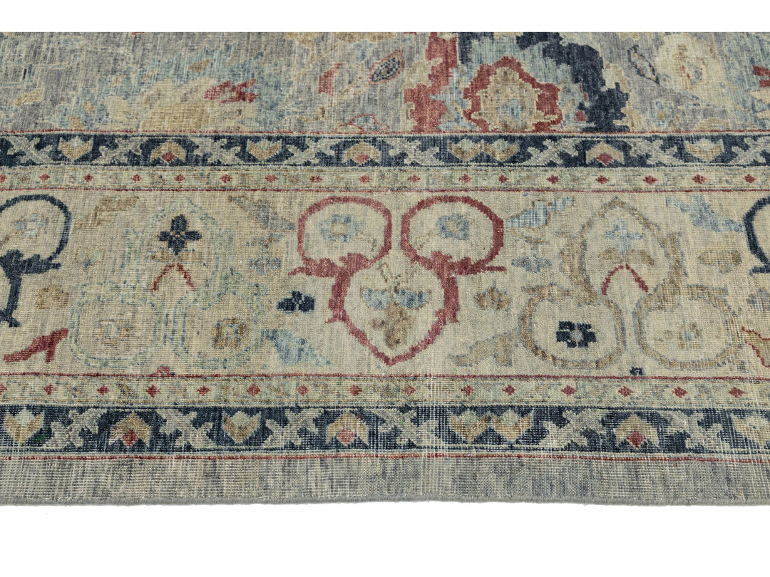 Modern Oushak Wool Rug 11 X 15