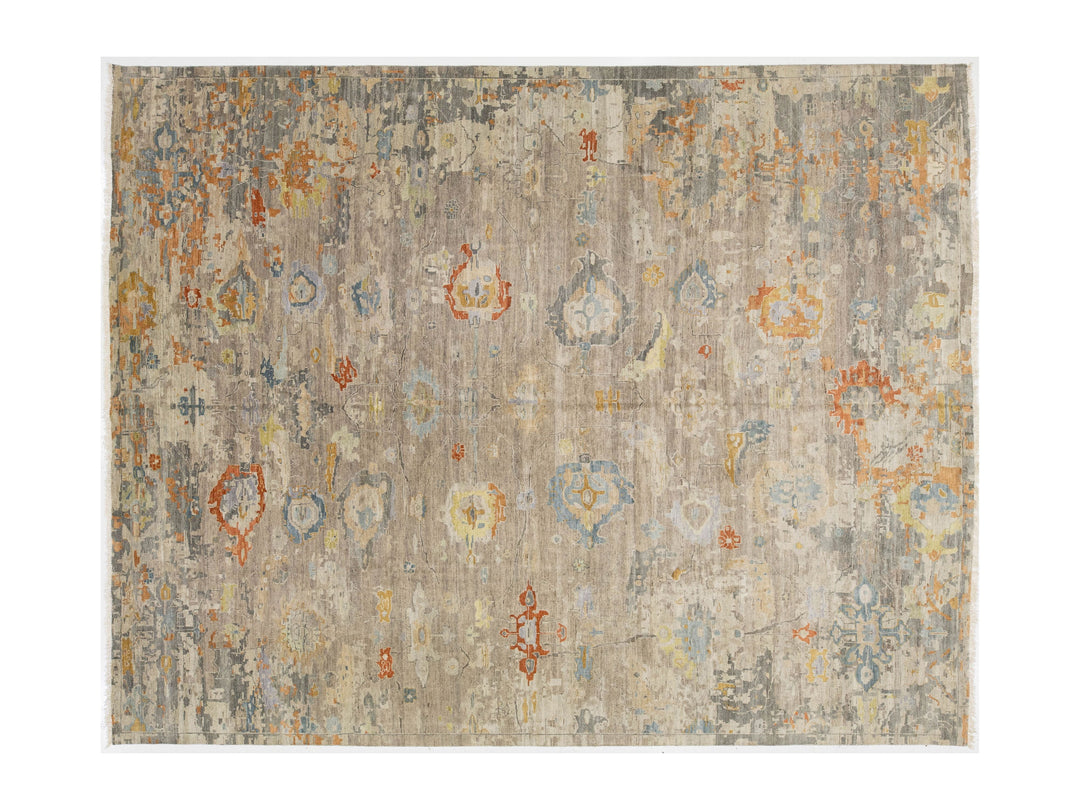 Contemporary Oushak Wool Rug 12 X 15