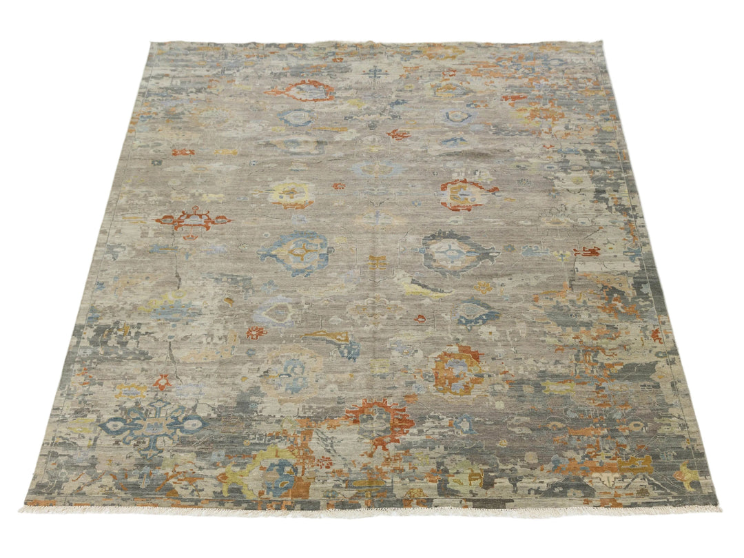 Contemporary Oushak Wool Rug 12 X 15