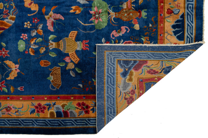 Antique Chinese Peking Wool Rug 11 X 16