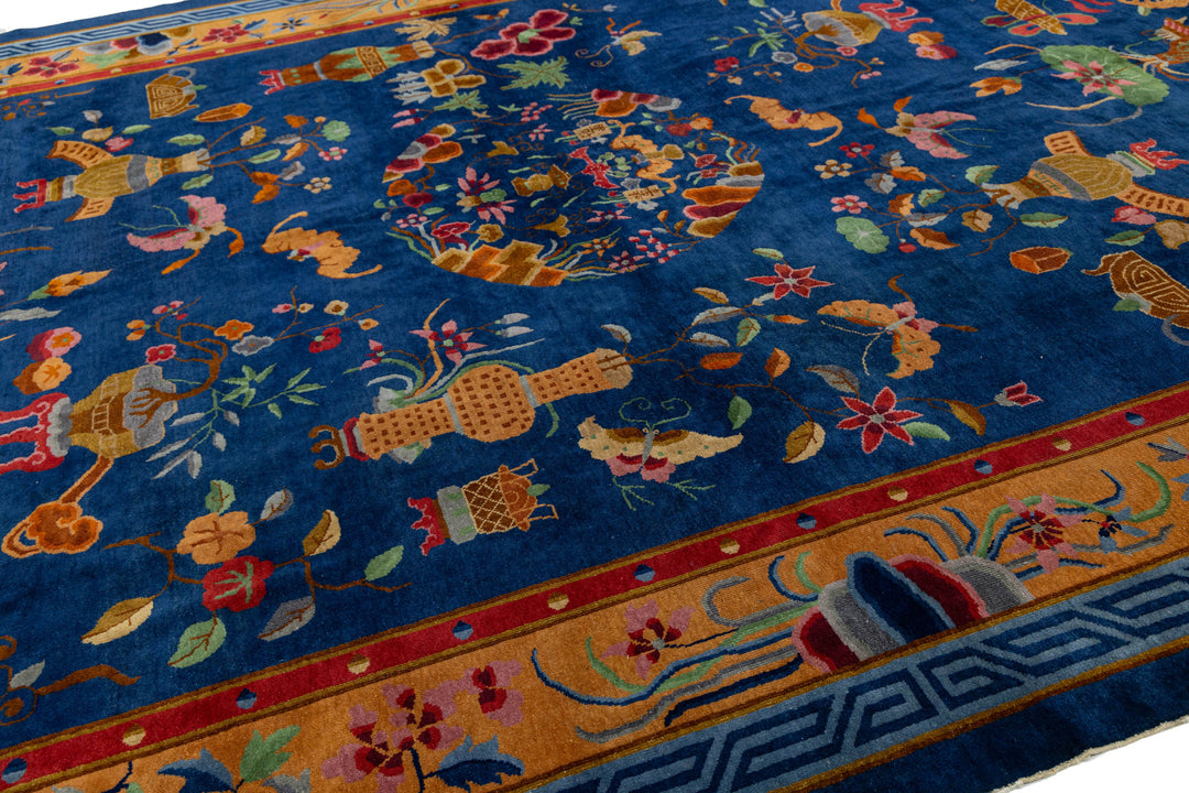 Antique Chinese Peking Wool Rug 11 X 16