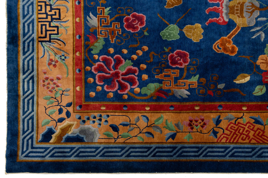 Antique Chinese Peking Wool Rug 11 X 16