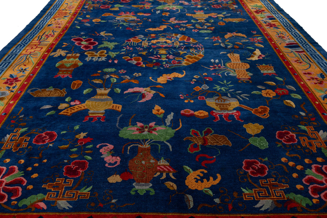 Antique Chinese Peking Wool Rug 11 X 16
