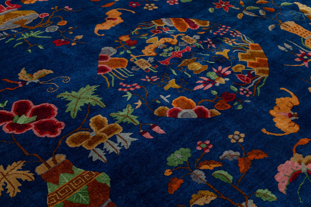 Antique Chinese Peking Wool Rug 11 X 16