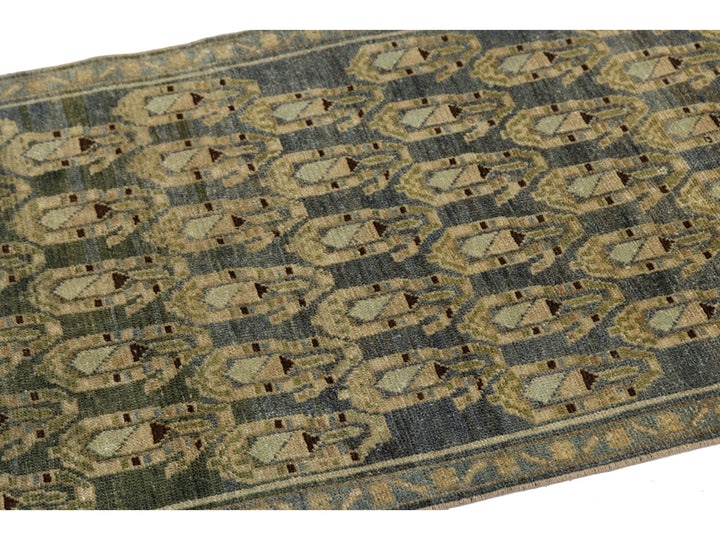 Antique Malayer Wool Runner 3 X 17