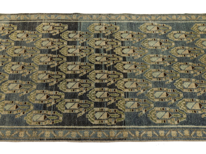 Antique Malayer Wool Runner 3 X 17