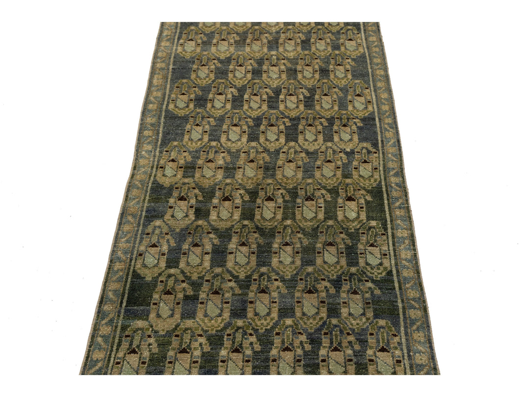 Antique Malayer Wool Runner 3 X 17