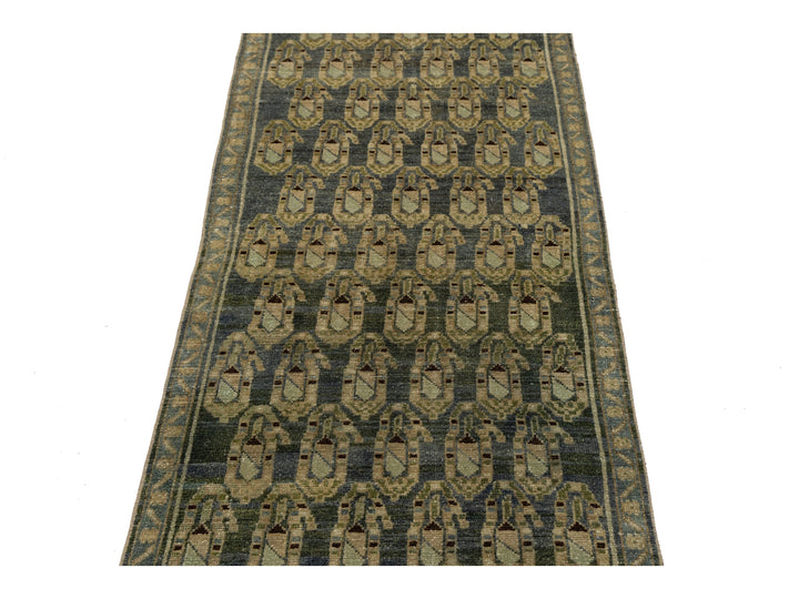 Antique Malayer Wool Runner 3 X 17