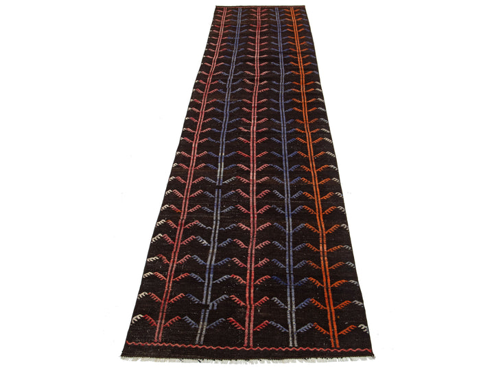 Vintage Kilim Flatweave Wool Runner 3 X 12
