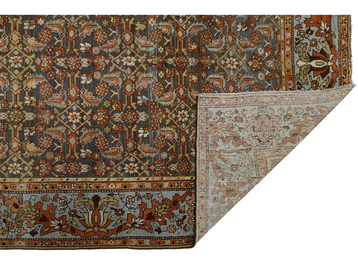 Antique Malayer Wool Rug 7 X 16