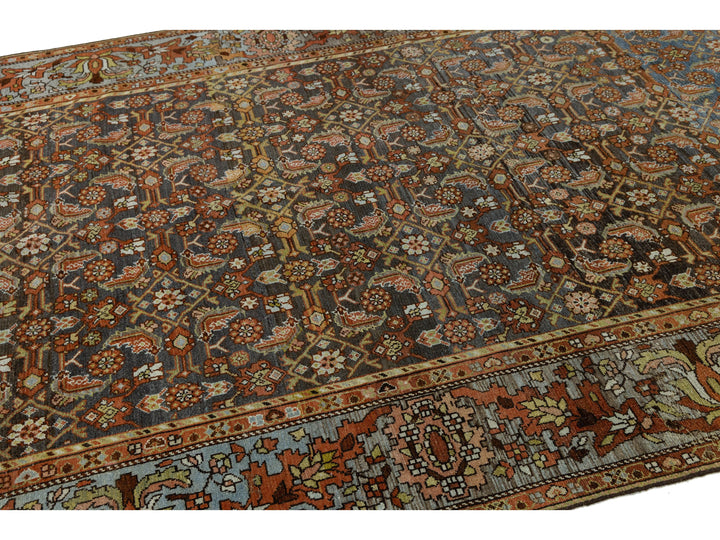 Antique Malayer Wool Rug 7 X 16