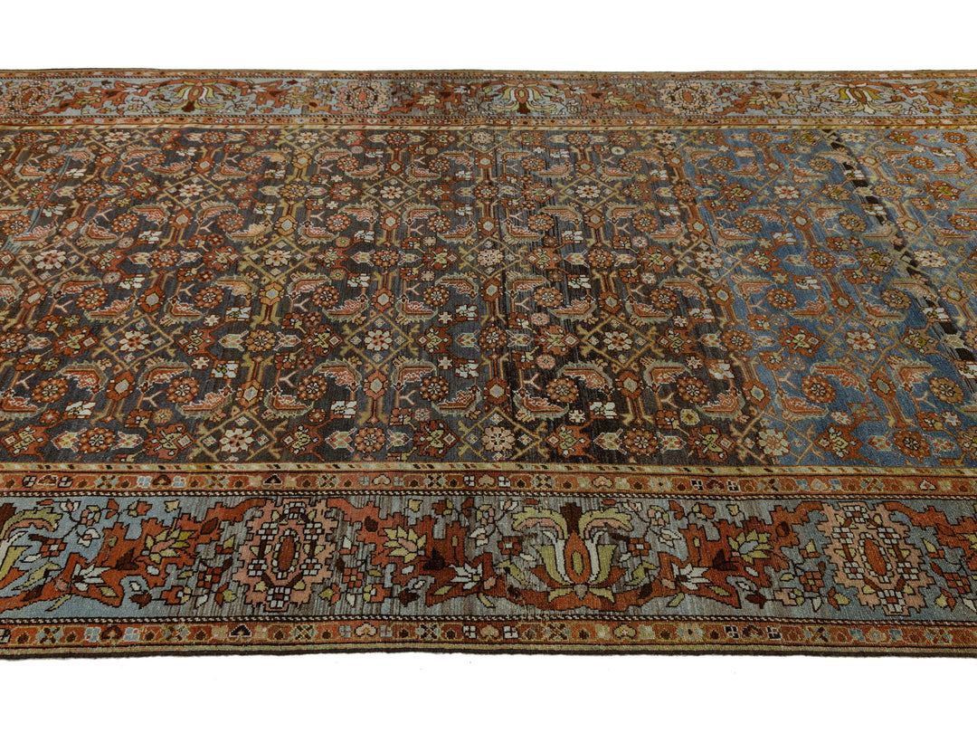Antique Malayer Wool Rug 7 X 16