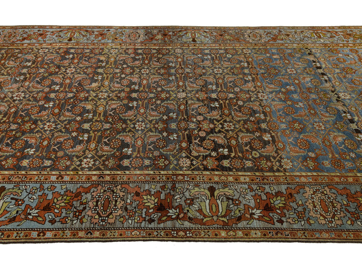 Antique Malayer Wool Rug 7 X 16