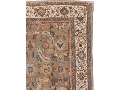 Antique Persian Mahal Wool Rug 14 X 19