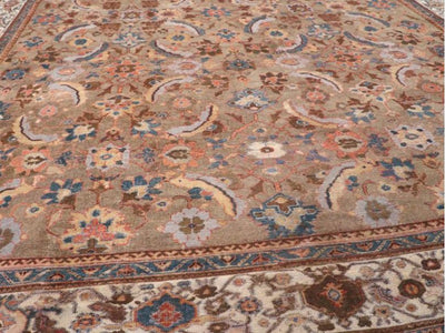 Antique Persian Mahal Wool Rug 14 X 19