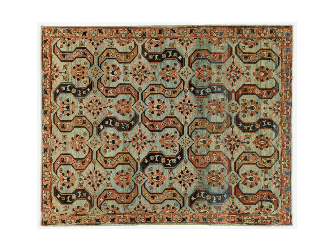 Antique Heriz Wool Rug 6 X 8