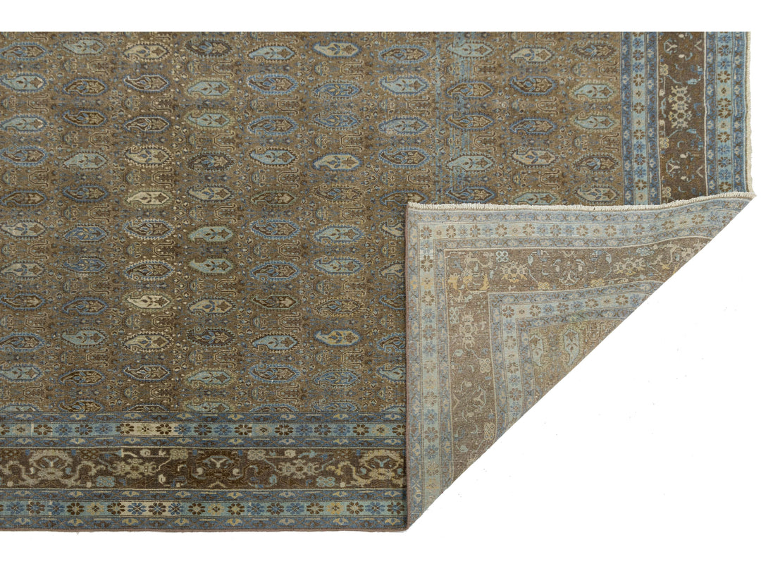 Antique Agra Wool Rug 7 X 10