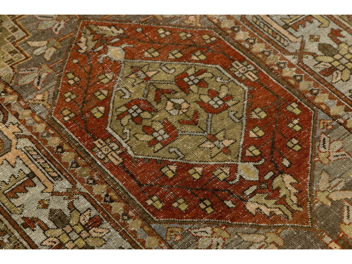 Antique Heriz Wool Runner 3 X 14