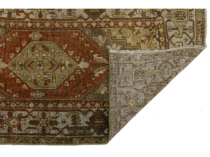 Antique Heriz Wool Runner 3 X 14