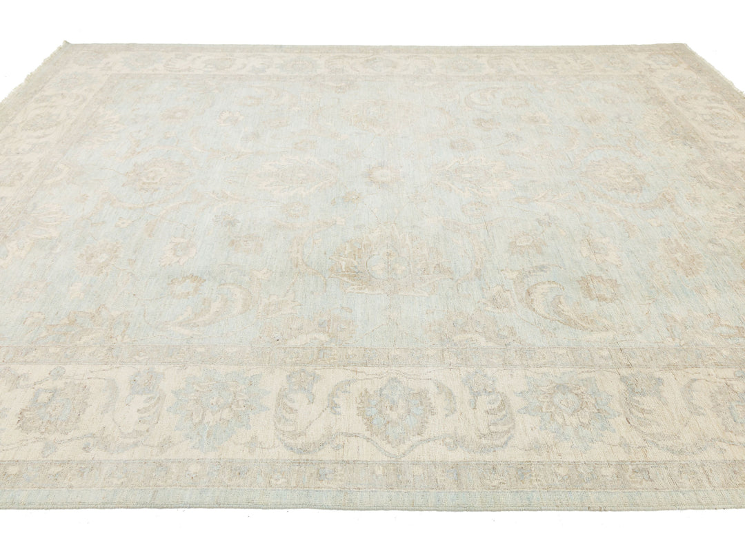 Modern Peshawar Wool Rug 9 X 12