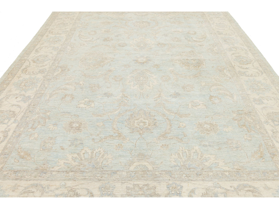 Modern Peshawar Wool Rug 9 X 12