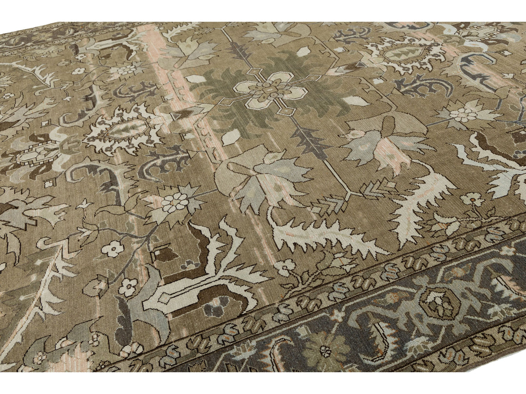 Antique Malayer Wool Rug 12 X 15