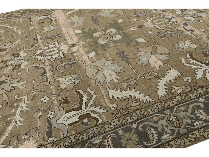 Antique Malayer Wool Rug 12 X 15