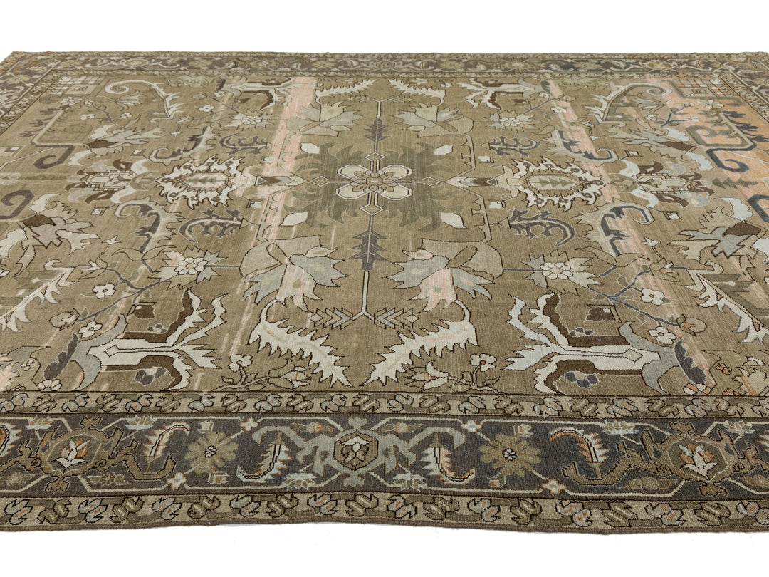 Antique Malayer Wool Rug 12 X 15