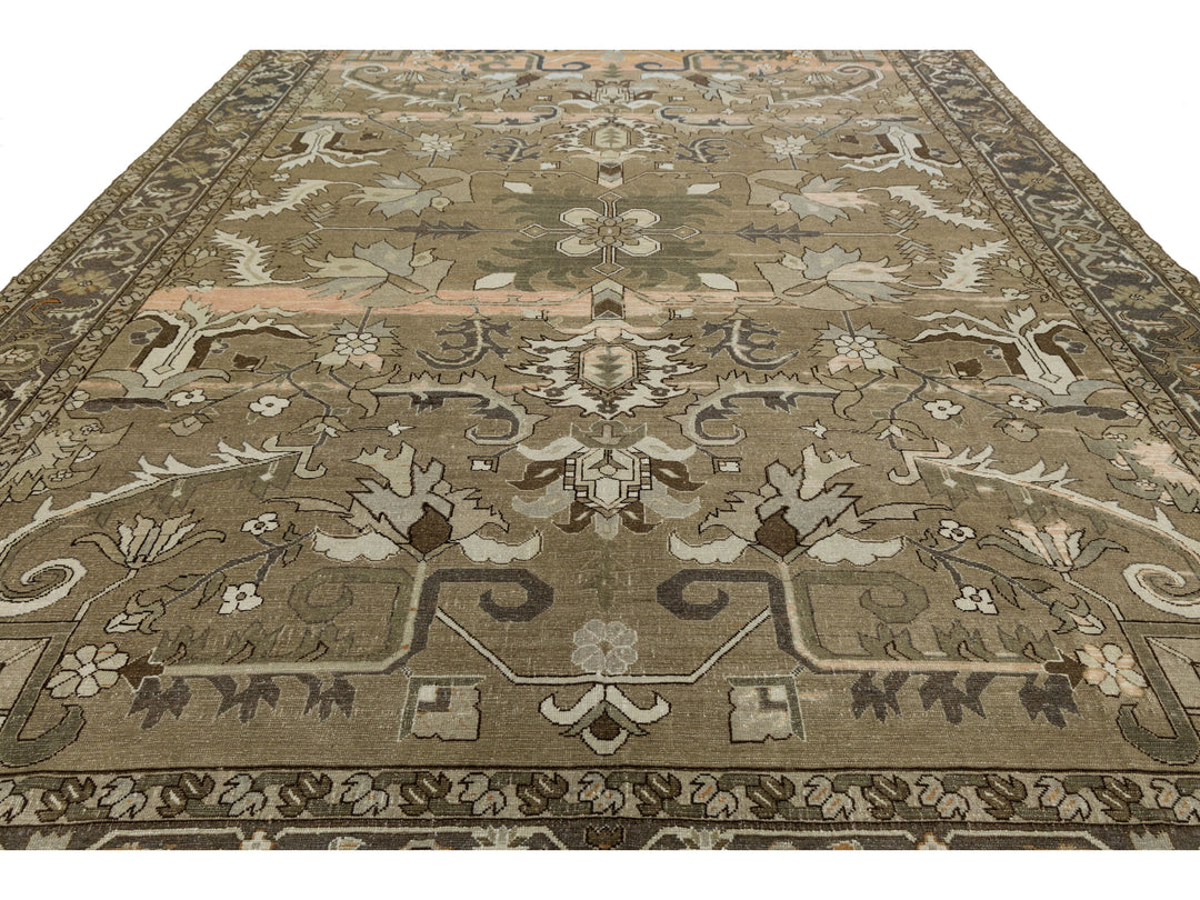 Antique Malayer Wool Rug 12 X 15