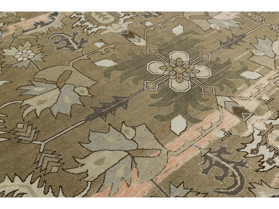 Antique Malayer Wool Rug 12 X 15