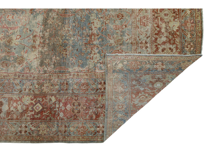 Antique Sultanabad Wool Rug 13 X 24