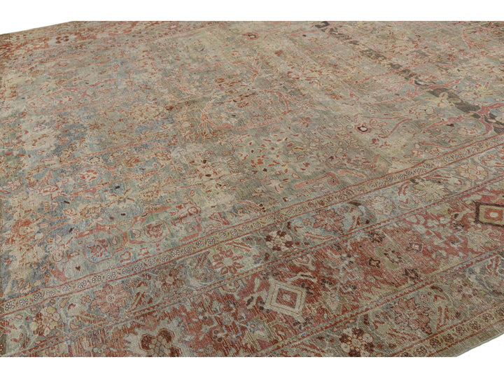 Antique Sultanabad Wool Rug 13 X 24