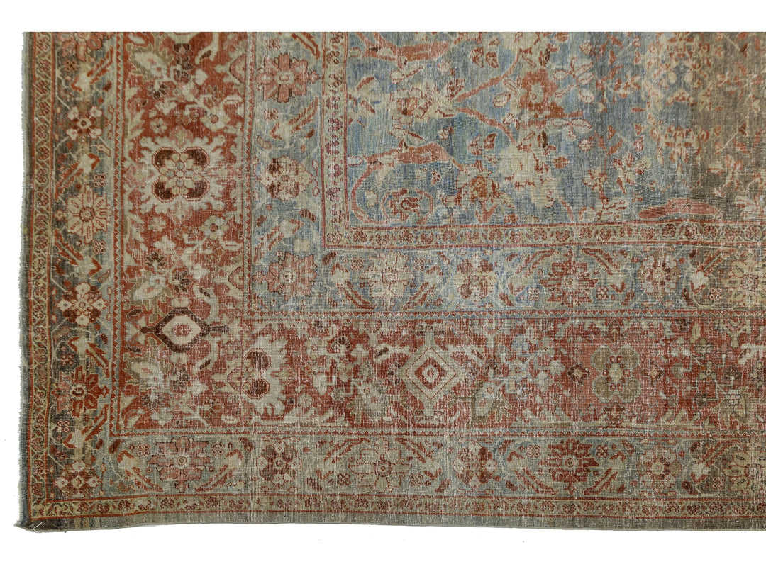 Antique Sultanabad Wool Rug 13 X 24